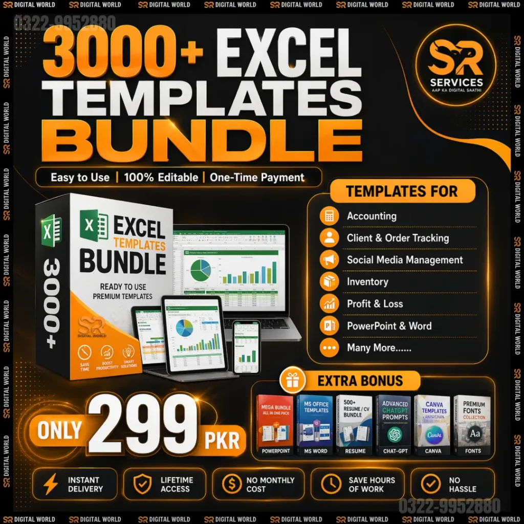 3000+ Ready-to-Use Excel Sheet Templates With Reselling Rights (Instant Access Within 30 Seconds)